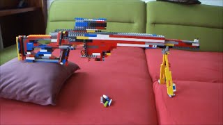 Lego Sniper rifle v4  Mechanism [upl. by Tate164]