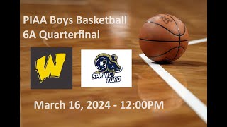 Archbishop Wood High School vs SpringFord High School 2024 PIAA 6A Boys Basketball Quarterfinal [upl. by Atnoid648]