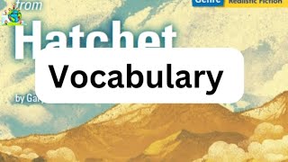 Hatchet Vocabulary Unit 2 Lesson 3 myView literacy Grade 5 [upl. by Fulbert]