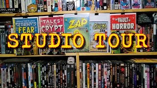 TOUR OF MY ART STUDIO ZINES amp COMIX MAKER [upl. by Cad391]