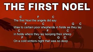 The First Noel  Lyrics and Chords Traditional Christmas Song [upl. by Enetsirhc286]