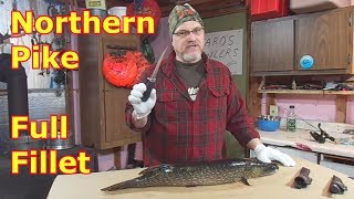 Cleaning A Northern Pike Boneless  Full Fillet Method [upl. by Akerahs964]