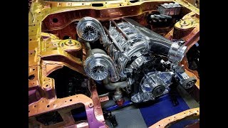 4 rotor twin turbo 1400hp engine build mazda Rx7 Defined Autoworks [upl. by Aihsele]