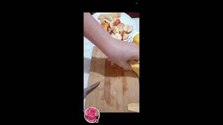 Cutting SweetBananaStrawberyAppleamp ParmesanFruitsASMRVideoSatisfyingvideoViralvideo [upl. by Ylrebma]