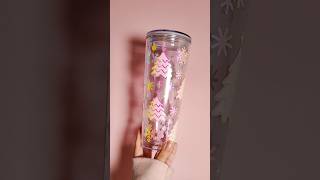 Making tumblers tumblertutorial tumblercustom pinkchristmas smallbusiness [upl. by Ocicnarf]