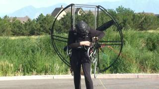 Worlds Easiest ParamotorPowered ParagliderParagliding Equipment 2009 [upl. by Annazus]