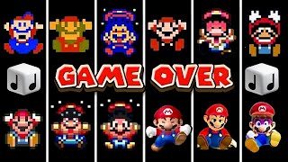 Evolution of Super Mario Game Over Themes 1983  2023 [upl. by Fendig]