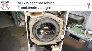 AEG Waschmaschine reparieren  Gesamte Front abnehmen [upl. by Garnett419]