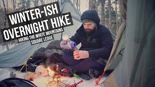 Winterish Overnight Camping  Hiking the White Mountains  Square Ledge [upl. by Parnas]