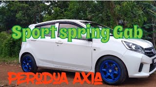 Perodua Axia  pasang sport spring Gab [upl. by Echikson539]