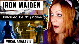 Vocal Coach Analyses IRON MAIDEN  “HALLOWED BE THY NAME” [upl. by Birck]