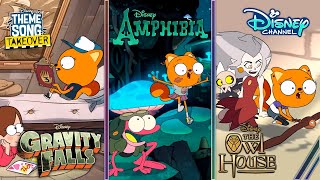 🎶 Kiff Parodies Gravity Falls Amphibia The Owl House 🎶  Theme Song Takeover  Disney Channel [upl. by Aderb344]