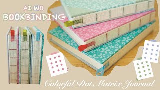 AIWO Bookbinding Studio Vlog 10 🌟 Make Colorful Dot Matrix Journal Books [upl. by Nerine274]