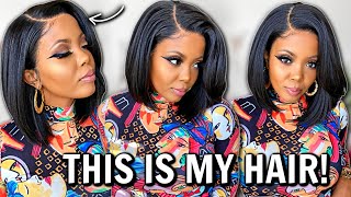 😱 30 SILK PRESS Wig Looks Like REAL Hair 🚫 No HEAT Damage ❌ No SALON  Affordable Everyday BOB Wig [upl. by Fries]