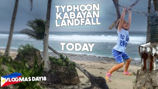 🎄 Vlogmas Day 18 Typhoon KABAYAN Today Siargao Update [upl. by Anitap]