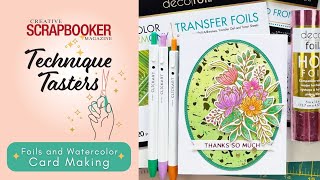 Foils and Watercolor  Card Making  Technique Tasters 359 [upl. by Varini]