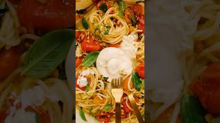 Roasted Cherry Tomato amp Burrata Spaghetti [upl. by Anyaled]