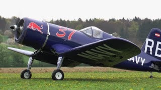 Giant Rc F4U4 Corsair Maiden Flight [upl. by Asilet]