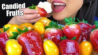 ASMR CANDIED FRUITS Tanghulu with WHIPPED CREAM 사탕 탕후루 糖葫芦 Ice Cracking Eating Sounds ASMR Phan [upl. by Rust306]