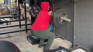 Squat everyday Day 1676 Front squat 190kg PR attempt [upl. by Hazard106]