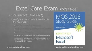 Obj 15 22 Configure Workbooks 77727 Excel 2016 Core [upl. by Simson]