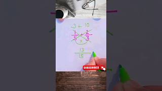 Adding Fractions Math Hack 🎯😍💥 shorts youtubeshorts reels viral trending [upl. by Dwyer409]