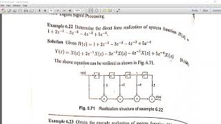 Digital Signal Processing Module 5 Part 10  FIR Filter realization direct and cascaded form Problem [upl. by Ayekam]