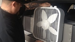 Box Fan vs BASS  Full Speed blade stop  Tremendous BASS 148 Chevy Tahoe 4 18s 30000 watts [upl. by Joe552]