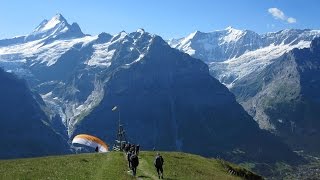 Paragliding Grindelwald Berner Oberland [upl. by Enneite]