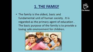 Family As An In Formal Agency Of Education [upl. by Weinman]