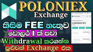 Deposit and withdrawal without fee sinhala  Poloniex Exchange app  poloniex exchange review [upl. by Coffee890]