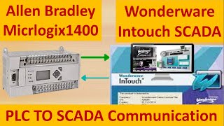 HOW TO COMMUNICATE WONDERWARE INTOUCH SCADA WITH ALLEN BRADLEY PLC [upl. by Shimberg634]