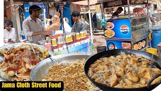 Karachi Street Food Bun KababChana ChaatAloo Samosa Aur Desi Room Cooler [upl. by Isidora]