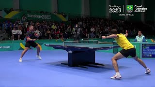 Hugo Calderano vs Andy Pereira  Final  Pan 2023 [upl. by Nwahsyd]