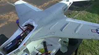 A6 Intruder CRASH in the Trees Granddaughter hand launching Twin Otter GWS C47 Autogyro Flyover [upl. by Baron422]