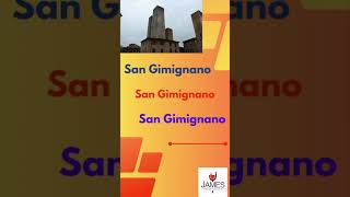 How to Pronounce San Gimignano Correctly sangimignano howtopronounce italian [upl. by Lilas]