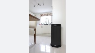 Curver 40 Litre Metal Effect One Touch Deco Bin Black [upl. by Still]