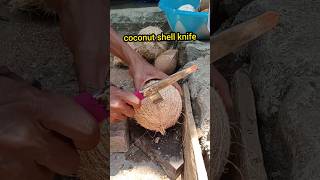 Coconut shell knife Remove the coconut from the shell [upl. by Aicilav]