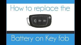 Hyundai key fob battery replacement Bayon Tucson i10 i20 i30 i40 ix20 ix35 [upl. by Nyladnar]