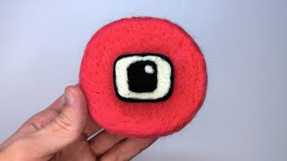 ASMR Greek Alphabet Lore O Omicron Needlefelt Wool Art [upl. by Lester]