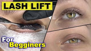 EYELASH LIFT TUTORIAL  lash lift tips and triks for begginers  full procedure [upl. by Crain]