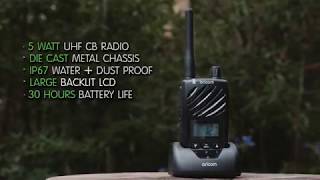 Oricom ULTRA550 5 Watt Handheld Waterproof UHF CB Radio [upl. by Lelith]