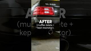 Mercedes SL500 R129 Muffler Delete with Resonator HIGH QUALITY SOUND mercedes r129 sl500 [upl. by Joelly]