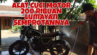 Alat cuci motor 200 ribuan semprotan nya lumayan kenceng [upl. by Arlen813]