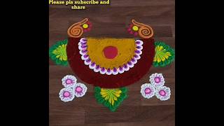 kumkumart turmeric rangoli colourful creative youtubeshorts shorts reels viral trending [upl. by Paolo]