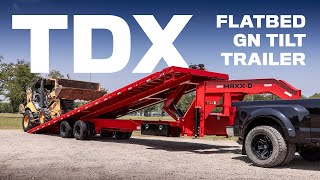 TDX  30k Flatbed Tilt Gooseneck Trailer  MAXXD 2023 [upl. by Epolulot447]