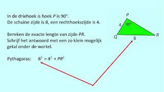 Zijden berekenen in driehoeken 2 zijden gegeven [upl. by Narok]