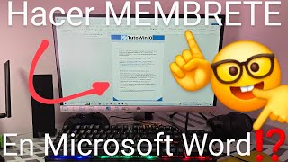 📄🌈 Como HACER un MEMBRETE en WORD FÁCIL y RÁPIDO [upl. by Philly]