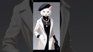 Stylish catshortsviraltrendingytshort cute cuteanimals aifashionshow catwalkshow catlover [upl. by Aniroz]