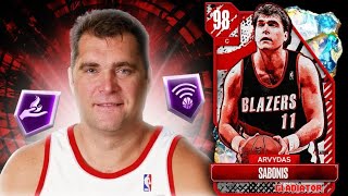 IS GALAXY OPAL ARVYDAS SABONIS THE PLAYER MARKET SAVIOR AS A 73 CENTER IN NBA 2K24 MyTEAM [upl. by Yenaj996]